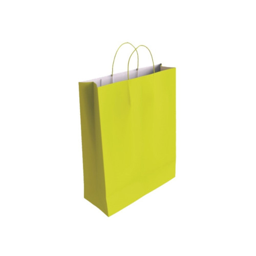 BISMARK - BOLSA PAPEL CON ASAS CELULOSA PISTACHO L 32X14X40 CM (Ref.329823)