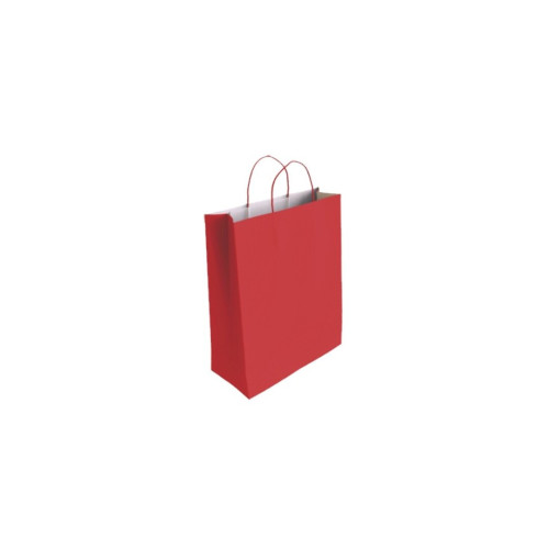 BISMARK - BOLSA PAPEL CON ASAS CELULOSA ROJO XS 18X8X24 CM (Ref.329824)