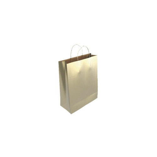 BISMARK - BOLSA PAPEL CON ASAS KRAFT ORO XS 18X8X24 CM (Ref.329844)