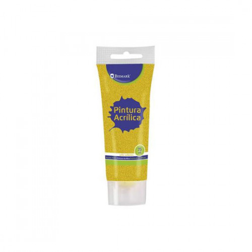 BISMARK - BOTE PINTURA ACRILICA 75 ML ORO CON GLITTER (Ref.328672)