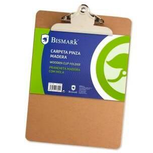 BISMARK - CARPETA FOLIO 23X31,3 CM CON PINZA Y BASE MADERA (Ref.317809)