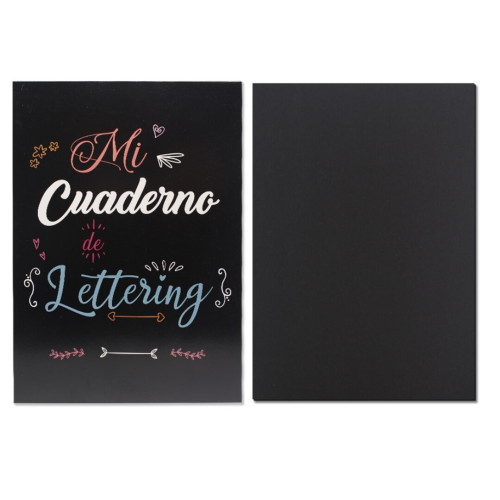 BISMARK - CUADERNO A4 LETTERING 50 HOJAS NEGRAS 80 GRMS (Ref.328629)