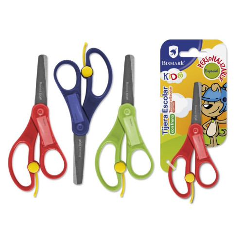 BISMARK - TIJERA ESCOLAR KIDS C/NOMBRE Y FRENO 5´´ (Ref.329530)