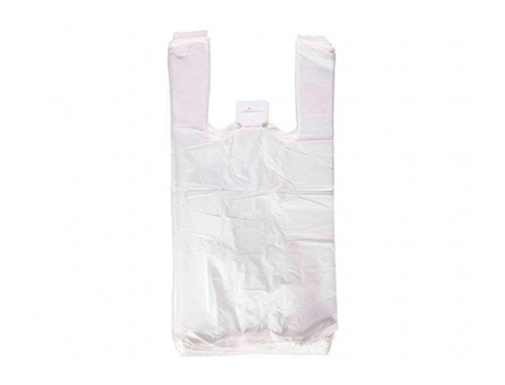BLANCA - BOLSA CAMISETA RECICLADA 70% 50 MC 35X50 CM APTA LEGISLACION DE BOLSAS 2021 (Ref.3004044)