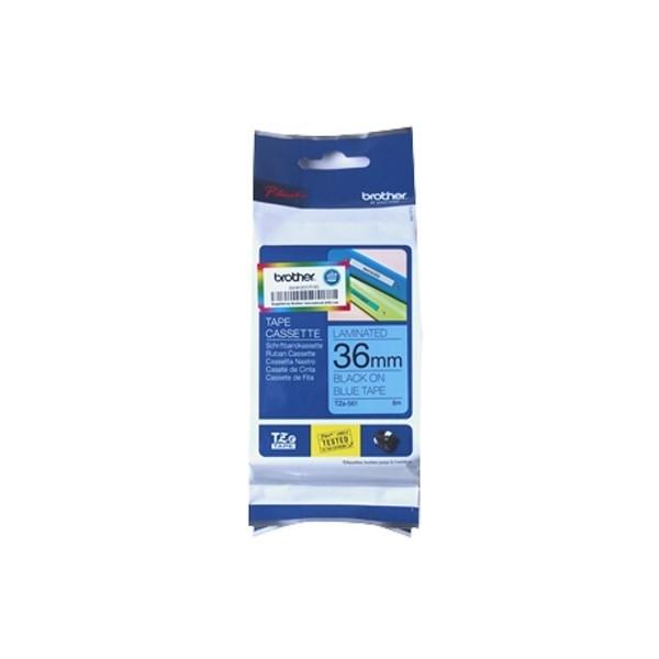 BROTHER - Cinta laminada azul/negro 36mm, 8m (Ref.TZe561)