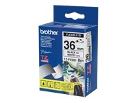 BROTHER - Cinta laminada Blanco / negro (Flexibles) 36mm (Ref.TZeFX261)