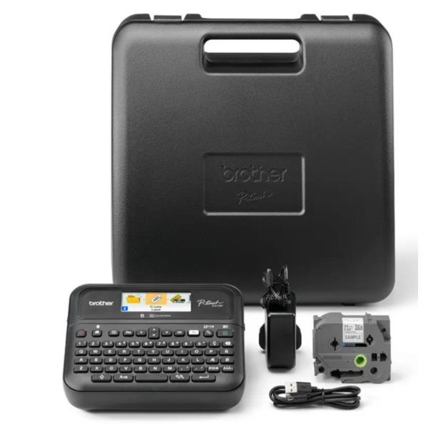 BROTHER - ETIQUETADORA ROTULADORA ELECTRÓNICA PT-D610BVP, DE MANO, TECLADO QWERTY, CONECTIVIDAD USB (Ref.PTD610BTVP)