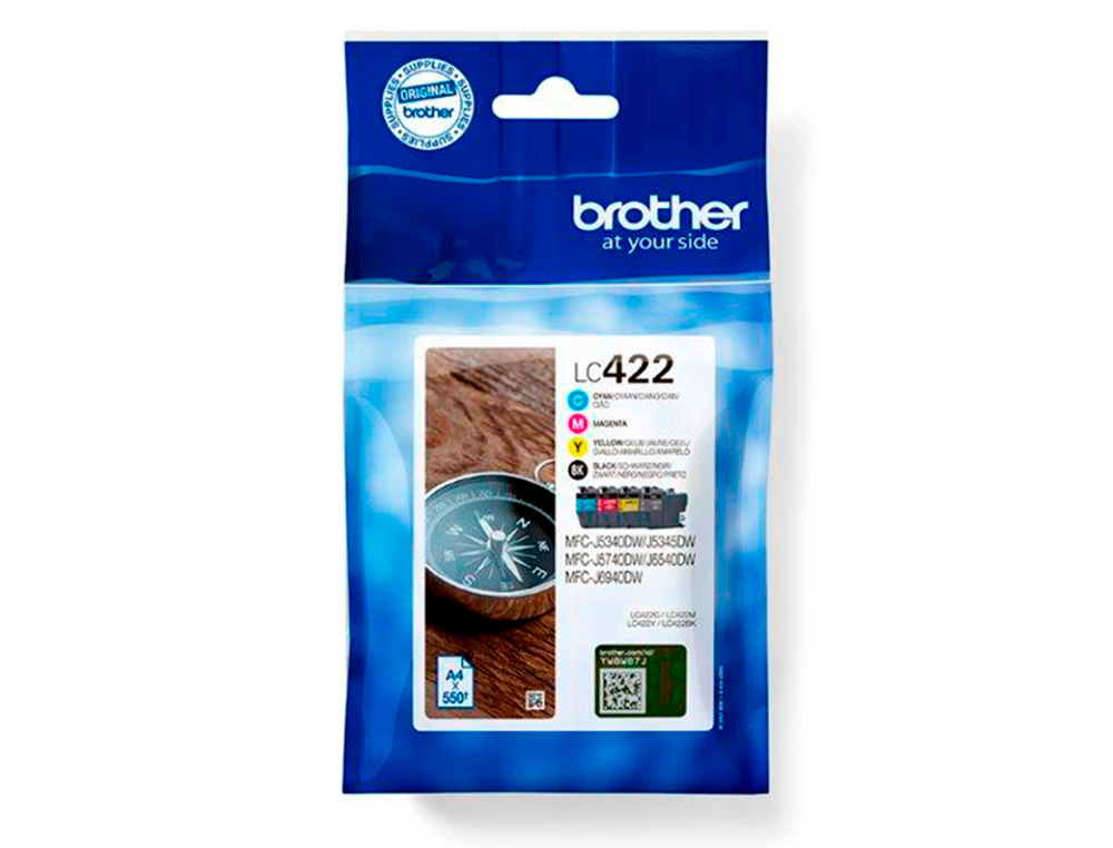 BROTHER - INK-JET LC-422VAL MFC-J5340DW / MFC-J5740DW / MFC-J6540DW / MFC-J6940DW 550 PAGINAS NEGRO 500 PAGINAS (Ref.LC422VAL)