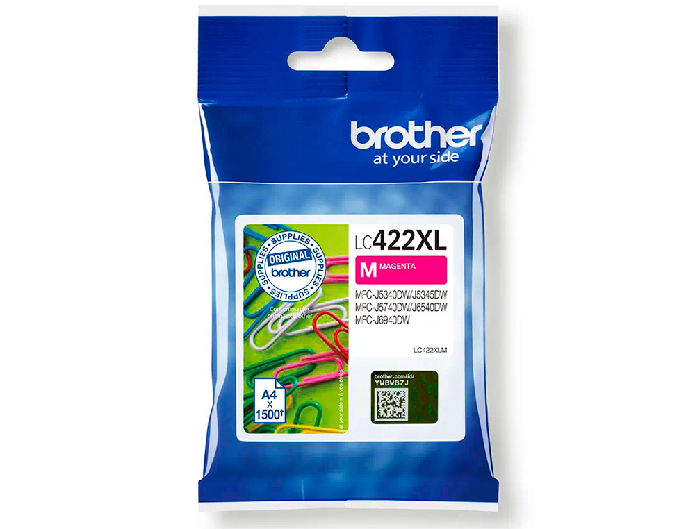 BROTHER - INK-JET LC-422XLM MAGENTA MFC-J5340DW / MFC-J5740DW / MFC-J6540DW / MFC-J6940DW 1500 PAGINAS (Ref.LC422XLM)