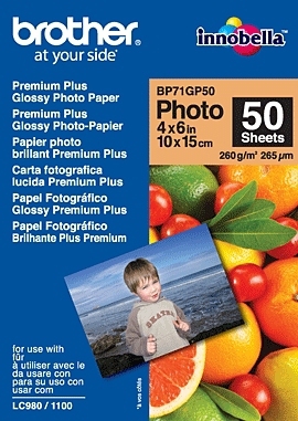 BROTHER - Papel Inkjet Glossy 10x15 50h 260g/m2 (Ref.BP71GP50)