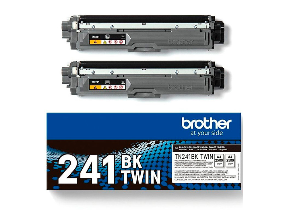 BROTHER - TONER HL3140 / 3170 / 3150 / DCP9020 / MFC9140 / 9330 / 9340 NEGRO 2500 PAGINAS PACK de 2 (Ref.TN241BKTWIN)