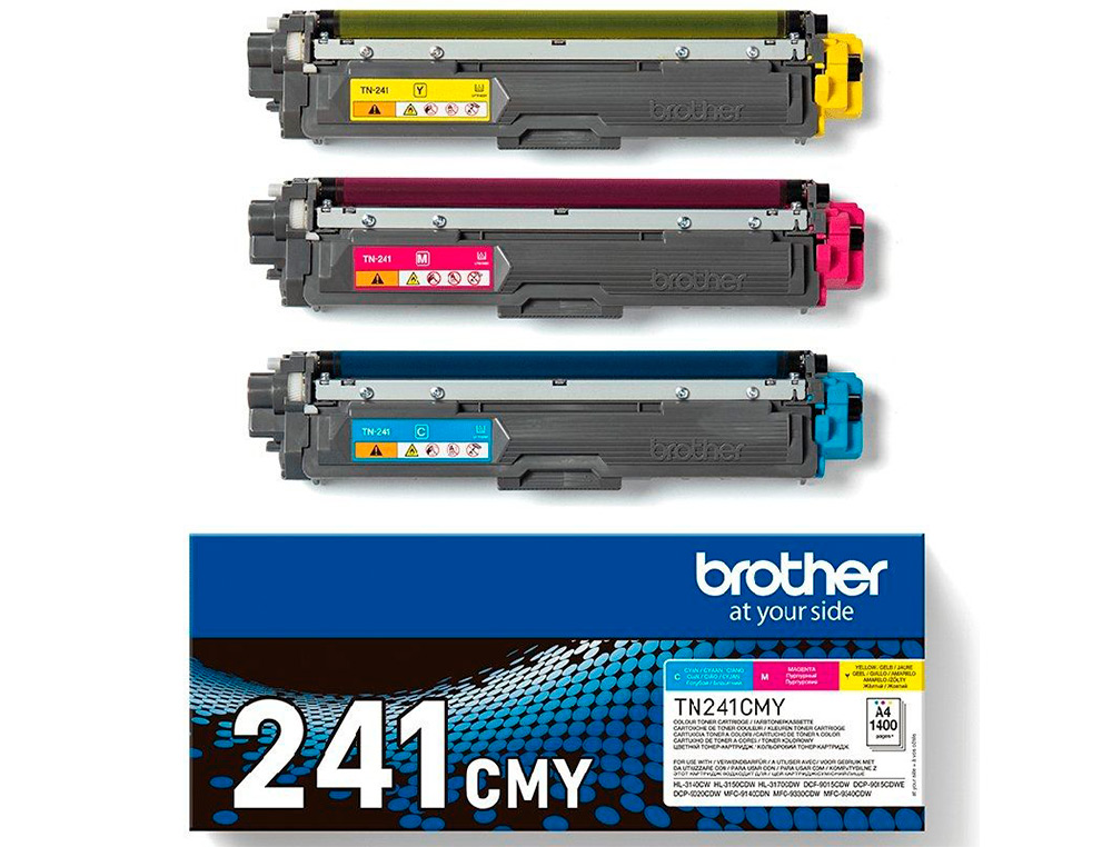 BROTHER - TONER HL3140 / 3170 / 3150 / DCP9020 / MFC9140 / 9330 / 9340 CIAN MAGENTA YELLOW 1500 PAGINAS (Ref.TN241CMY)