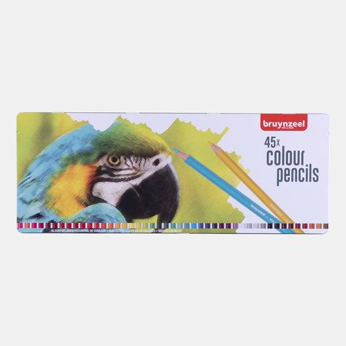 BRUYNZEEL - LAPICES de COLORES COLORIDO estuche de METAL de 45 (Ref.60312903)
