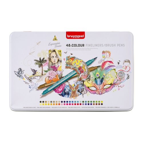 BRUYNZEEL - ROTULADOR FIBRA TALENS ART CREATIONS DOBLE PUNTA CAJA de 48 (Ref.60325048)