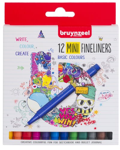 BRUYNZEEL - ROTULADOR FIBRA TALENS ART CREATIONS MINI PUNTA FINA ESTUCHE de 12 (Ref.60241512)