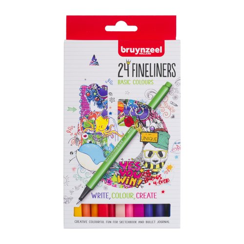 BRUYNZEEL - ROTULADOR FIBRA TALENS ART CREATIONS PUNTA FINA ESTUCHE de 24 (Ref.60241024)