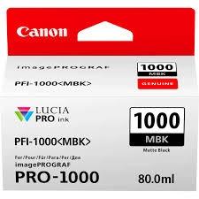 CANON - TINTA NEGRO MATE IMAGEPROGRAF PRO PFI-1000MBK (Ref.0545C001)