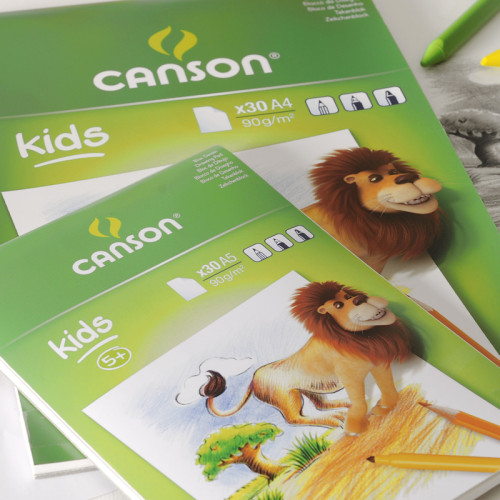 CANSON - BLOCK DE DIBUJO GUARRO- KIDS A4 30h 90g (Ref.C400015583)