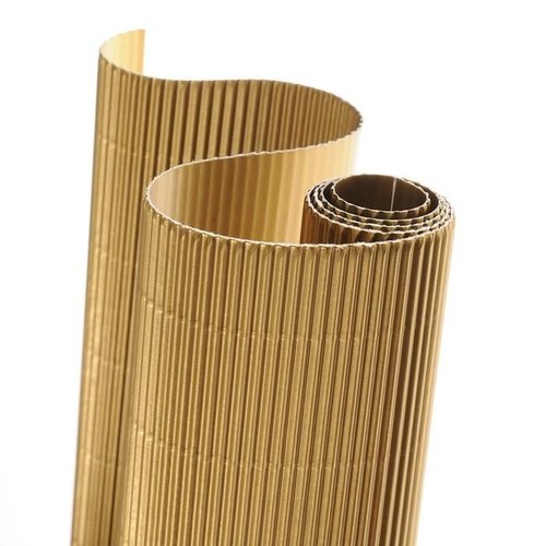 CANSON - CARTON ONDULADO 300g ROLLO 0,5x0,7 m ORO PAQUETE de 10 (Ref.C200992652)