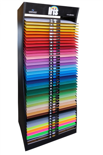 CANSON - PACK 2300 CARTULINAS 50X65 COLORES SURTIDOS + REGALO EXPOSITOR METÁLICO 42 BALDAS (Ref.PACKEXPO50X65)