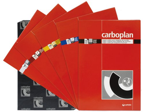 CARBOPLAN - PAPEL CARBON Fº caja de 100 ROJO (Ref.82064151)