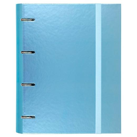 CARCHIVO - CARPEBLOCK METAL CARPETA CARTÓN FORRADO PLASTIFICADO A4 ANILLAS MIXTAS 4X35MM C/RECAMBIO 100H 4X4 AZUL (Ref.12257409)