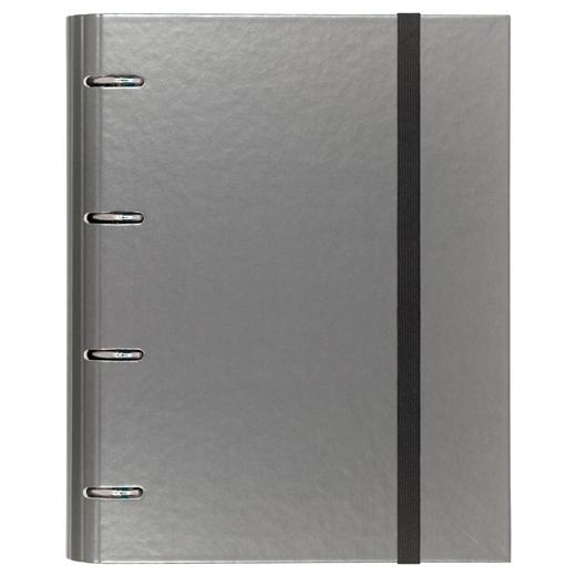 CARCHIVO - CARPEBLOCK METAL CARPETA CARTÓN FORRADO PLASTIFICADO A4 ANILLAS MIXTAS 4X35MM C/RECAMBIO 100H 4X4 GRIS (Ref.12257408)