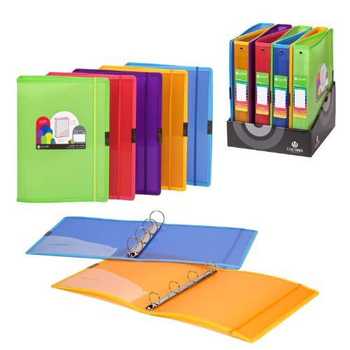 CARCHIVO - CARPETA de ANILLAS DUNE PP A4+ 4 an.40mm AZUL (Ref.12371450)