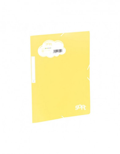 CARCHIVO - CARPETA SOLAPAS SOFT POLIPROPILENO C/ETIQUETA Y GOMA AMARILLO (Ref.20160120)