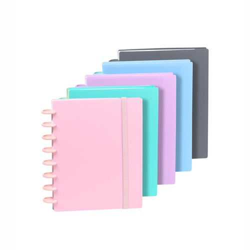 CARCHIVO - CUADERNO INGENIOX ESPIRAL A5 100H C/SEPARADORES EXTRAÍBLES 100GR PAUTADO 7MM TAPAS PP SEMI-RÍGIDO CIERRE C/GOMA C/SURTIDOS (Ref.66005099)