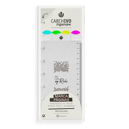 CARCHIVO - MARCAPÁGINAS INGENIOX EXTRAÍBLES 4 POSICIONES POLIPROPILENO PASTEL (Ref.66164099)