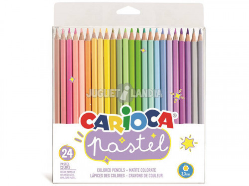 CARIOCA - BOLSA PVC 24 LAPICES PASTEL (Ref.43310)
