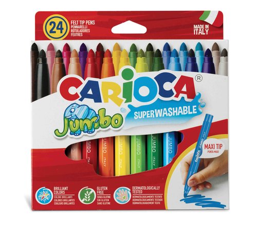 CARIOCA - ROTULADOR FIBRA JUMBO ESTUCHE de 24 (Ref.A52100024/40570)