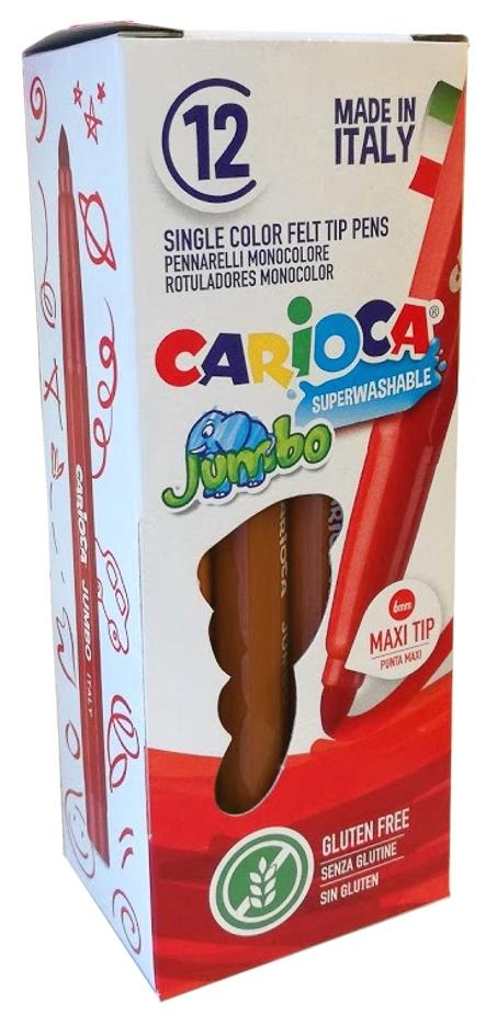 CARIOCA - ROTULADOR JUMBO PUNTA MAXI MARRÓN - CAJA DE 12 (Ref.4013006)