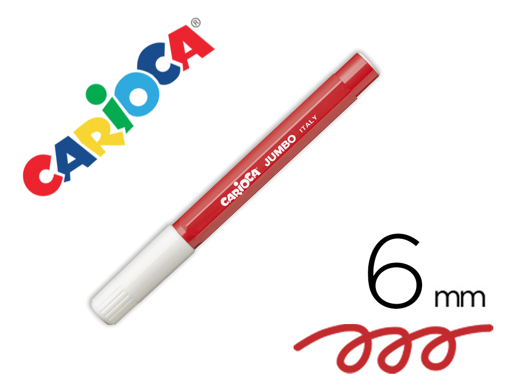 CARIOCA - ROTULADOR JUMBO PUNTA MAXI ROJO - CAJA DE 12 (Ref.4013003)