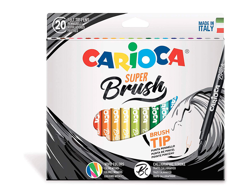 CARIOCA - ROTULADOR SUPER BRUSH (CALIGRAFIA) CAJA de 20 (Ref.42968)
