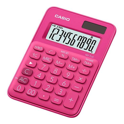 CASIO - CALCULADORA SOBREMESA 10 DIGITOS MS-7UC ROJA (Ref.MS-7UC-RD)