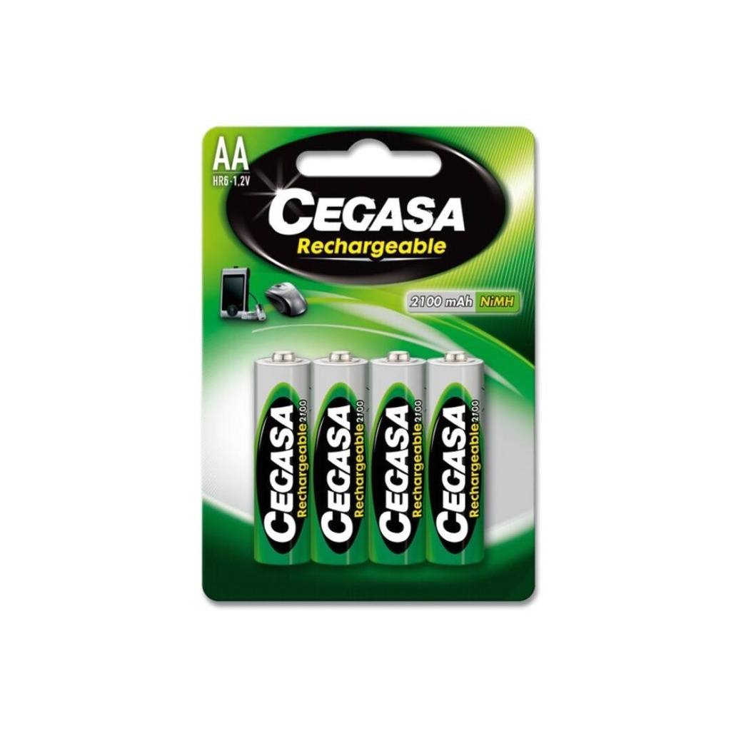 CEGASA - PILA RECARGABLE HR6 2100 mAh 1 2V BL.4 UDS (Ref.104370)