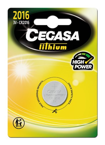 CEGASA - PILAS MICRO CR2016 3V B/1 (Ref.21481)