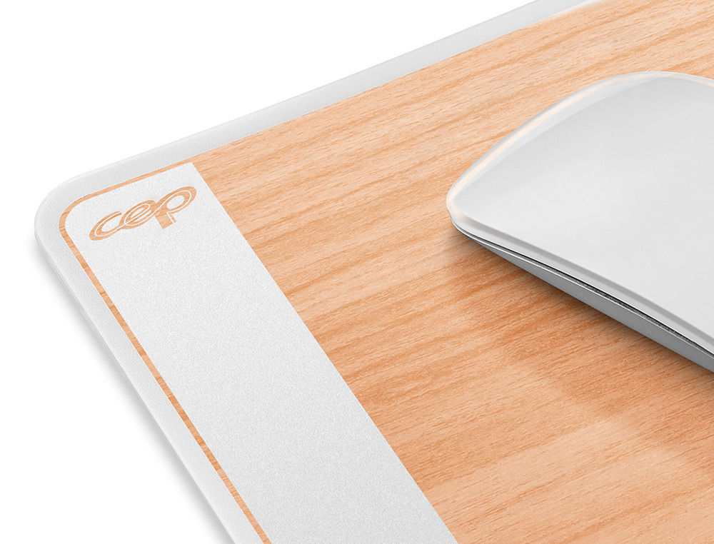 CEP - ALFOMBRILLA DE RATON SILVA BAMBU CON SOLAPA TRANSPARENTE 210X150X2 MM (Ref.1008101021)