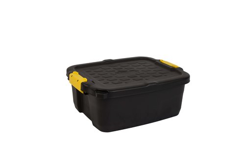 CEP - CAJA ALMACENAMIENTO STRATA BY HW444 24 LITROS APILABLE con TAPA SERVICIO PESADO NEGRO (Ref.2004440130)