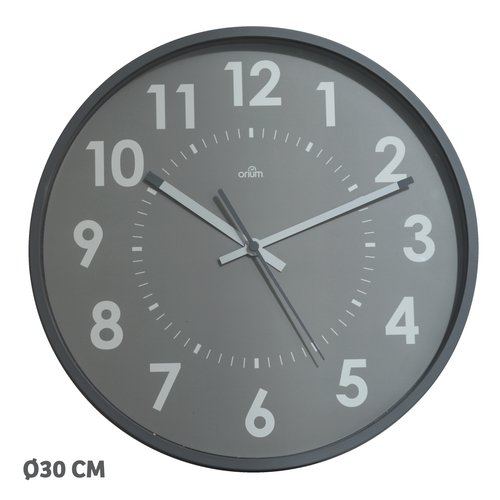 CEP - RELOJ DE PARED A.2000 ANALOGICO 30 CM Ø GRIS (Ref.CE1124X GS)