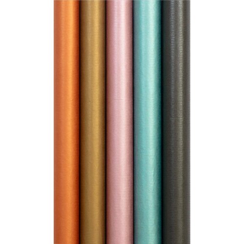 CLAIREFONTAINE - PAPEL de REGALO ROLLO 0,7x2 m (CAJA de 30) KRAFT NACAR SURTIDO (Ref.95796C)