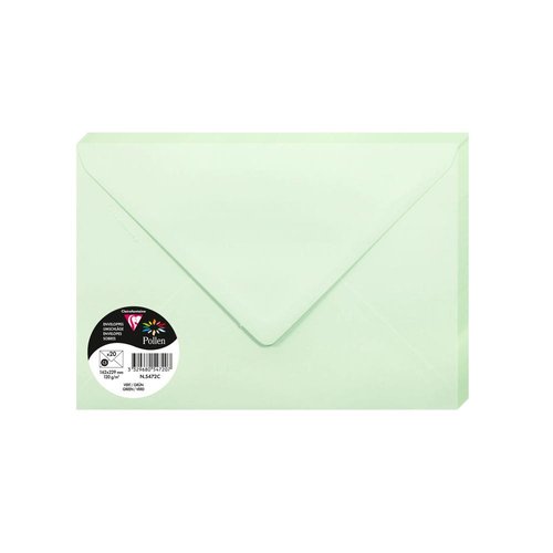CLAIREFONTAINE - SOBRE 162x229 VERDE P/20 (Ref.5472C)