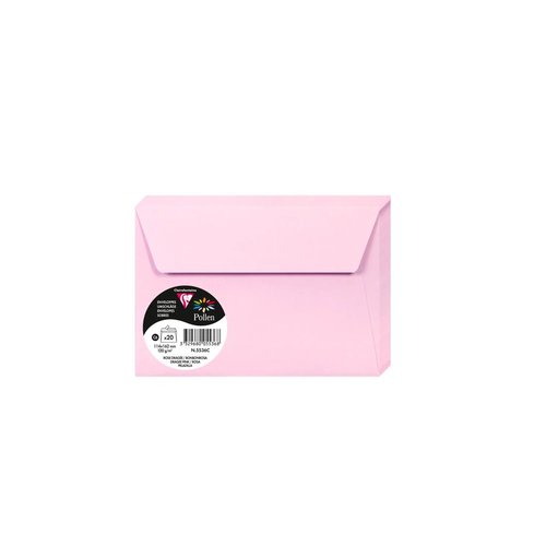 CLAIREFONTAINE - SOBRE POLLEN 114x162 120g ROSA PELADILLA PAQUETE DE 20 (Ref.5536C)