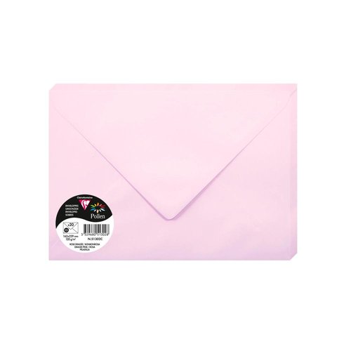 CLAIREFONTAINE - SOBRE POLLEN 162x229 120g ROSA PELADILLA PAQUETE DE 20 (Ref.51302C)