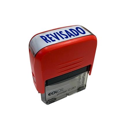 COLOP - SELLO PRINTER C20 FORMULA " REVISADO " ALMOHADILLA E/20 14X38MM ROJO (Ref.500703R)