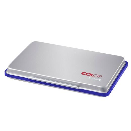 COLOP - TAMPÓN MICRO M2 ESTUCHE DE METAL AZUL (Ref.137868)