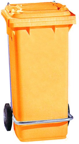DARLIM - CONTENEDOR PROFESIONAL CON RUEDAS Y PEDAL 120 LITROS AMARILLO (Ref.P06037)
