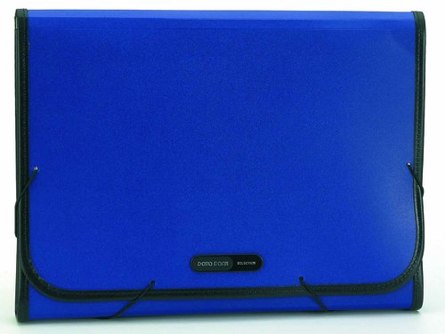 DATA BANK - CLASIFICADOR ACORDEON DATABANK PP OPACO A4 12 DPTOS.RIBETE y GOMAS AZUL (Ref.9FKA4-12-3)